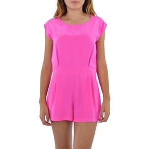 Hot Pink Silk Romper